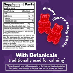 Cherry Peach flavored L'il Critters Melatonin-Free Bedtime Gummies
