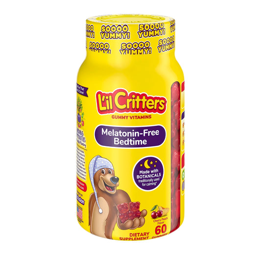 Bottle of L'il Critters Melatonin-Free Bedtime Gummies for Kids – 60 count