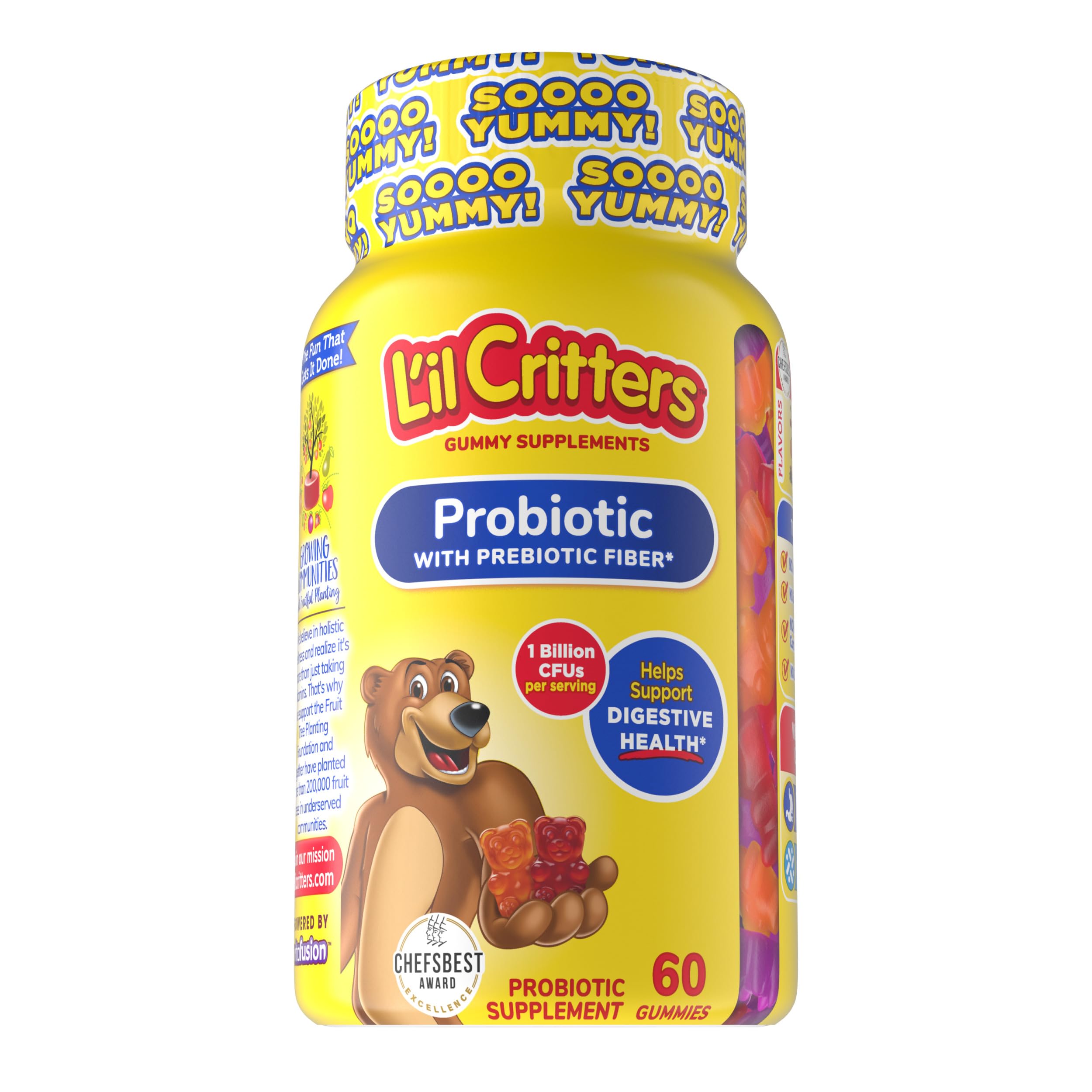 Product bottle of L’il Critters Probiotic Daily Gummy for Kids
