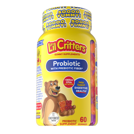 Product bottle of L’il Critters Probiotic Daily Gummy for Kids
