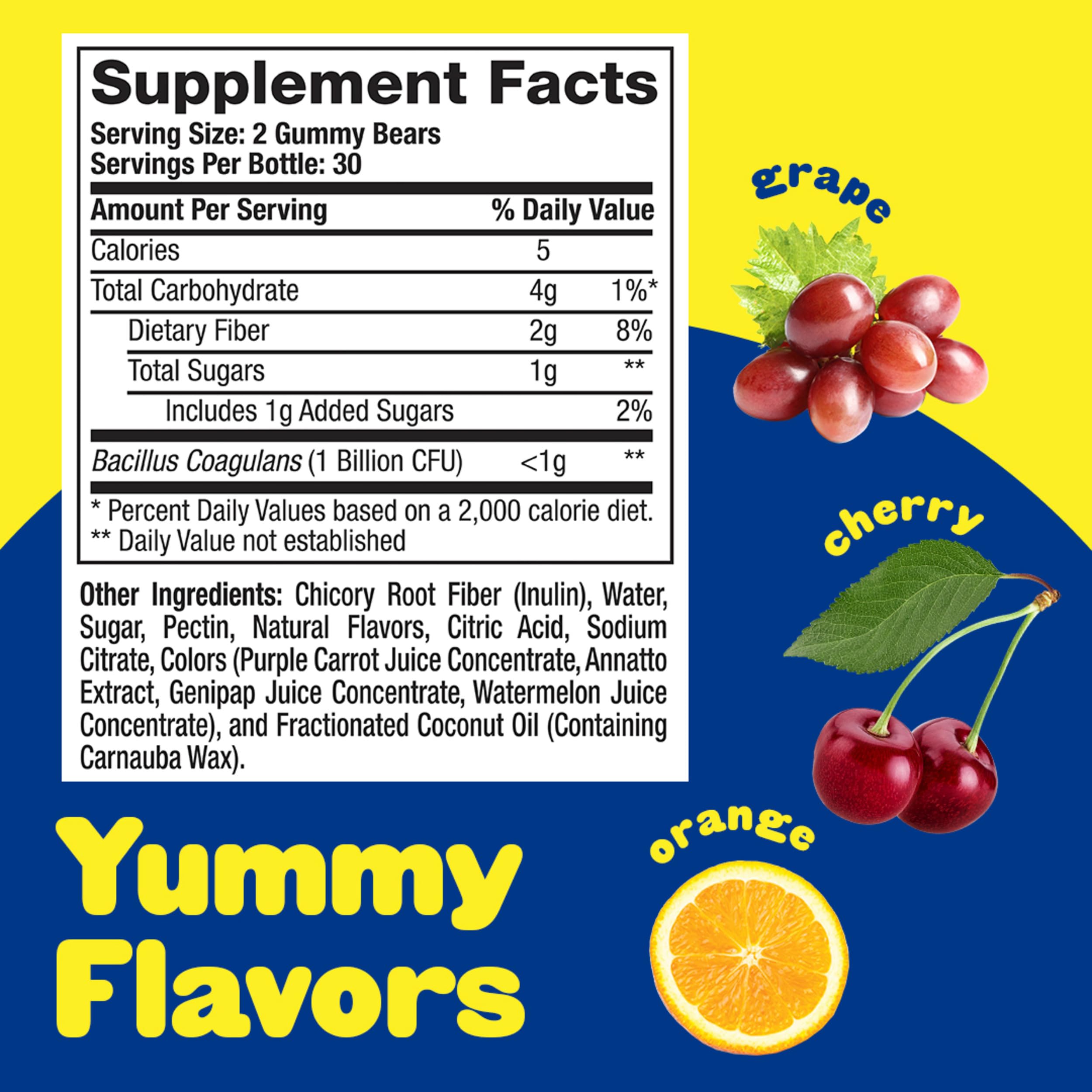 Grape flavored L’il Critters probiotic gummy