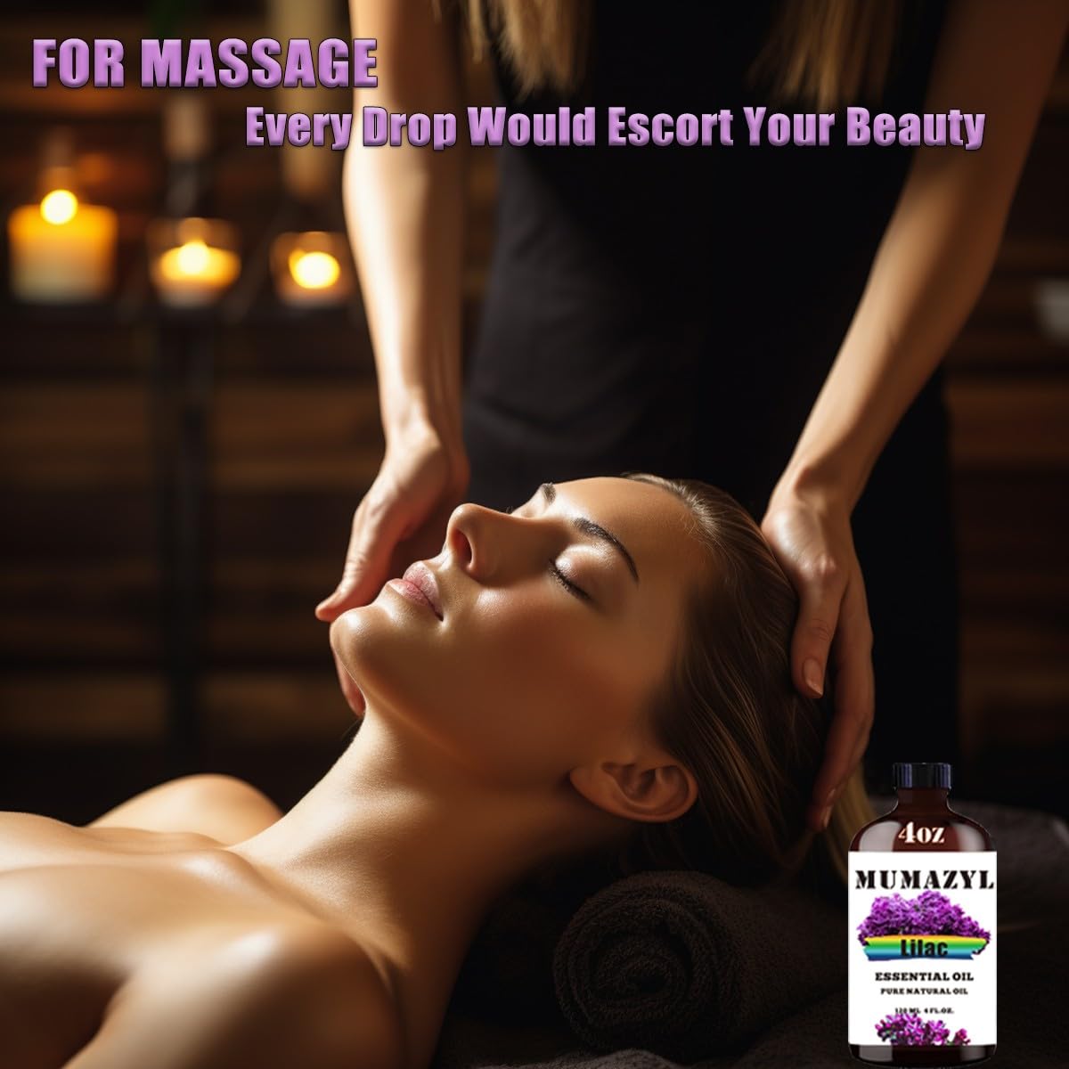 Lilac essential oil with bath bomb for DIY