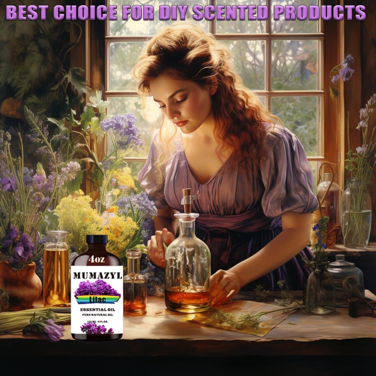 Gift box packaging for Lilac essential oil