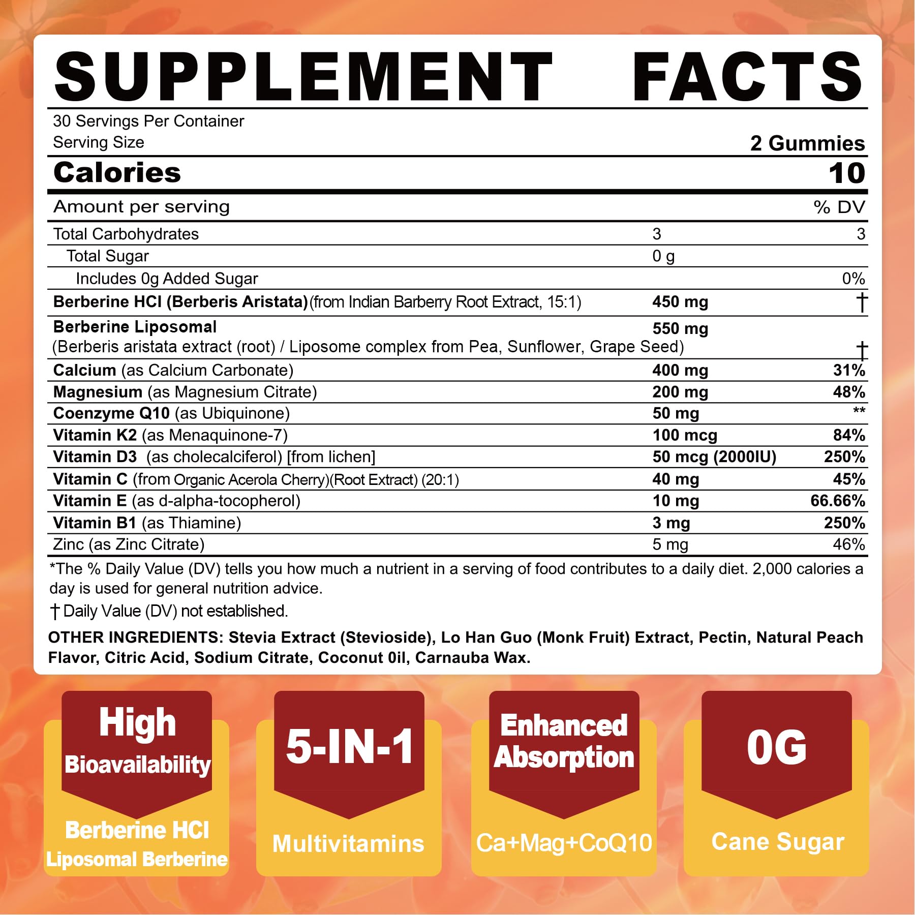 Liposomal Berberine formula close-up