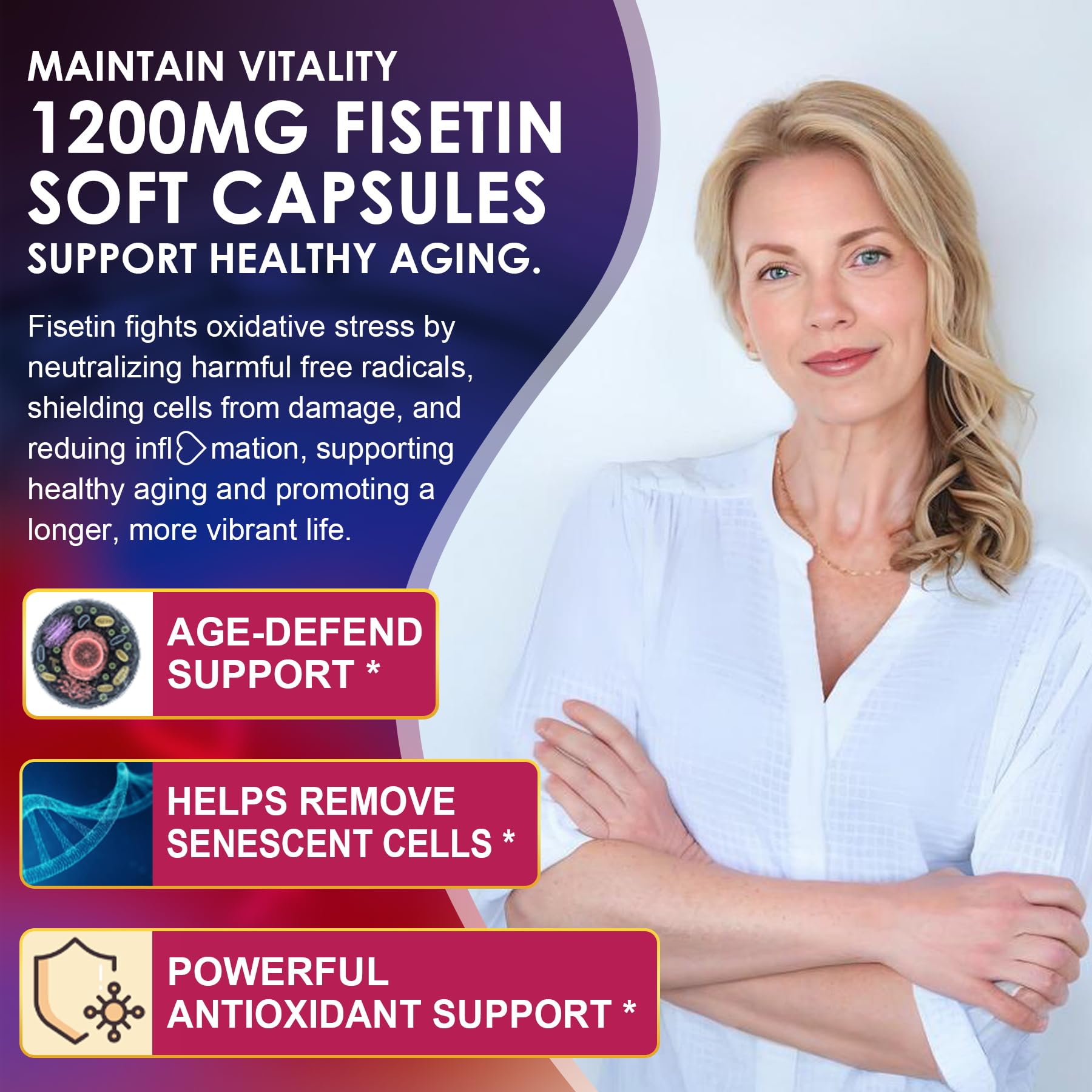 Brain health support with Fisetin and liposomal delivery