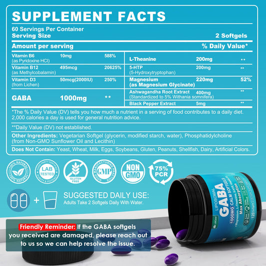 GABA liposomal capsules close-up