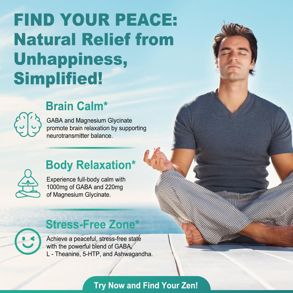 Label listing GABA, L-Theanine, Magnesium Glycinate and 5-HTP