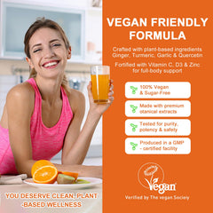 Vegan, non-GMO, gluten-free label on bottle