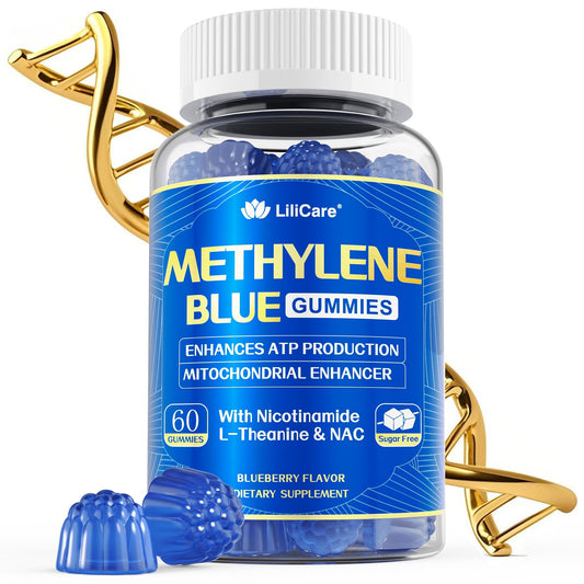 LILICARE Methylene Blue Gummies 60-count bottle on white background