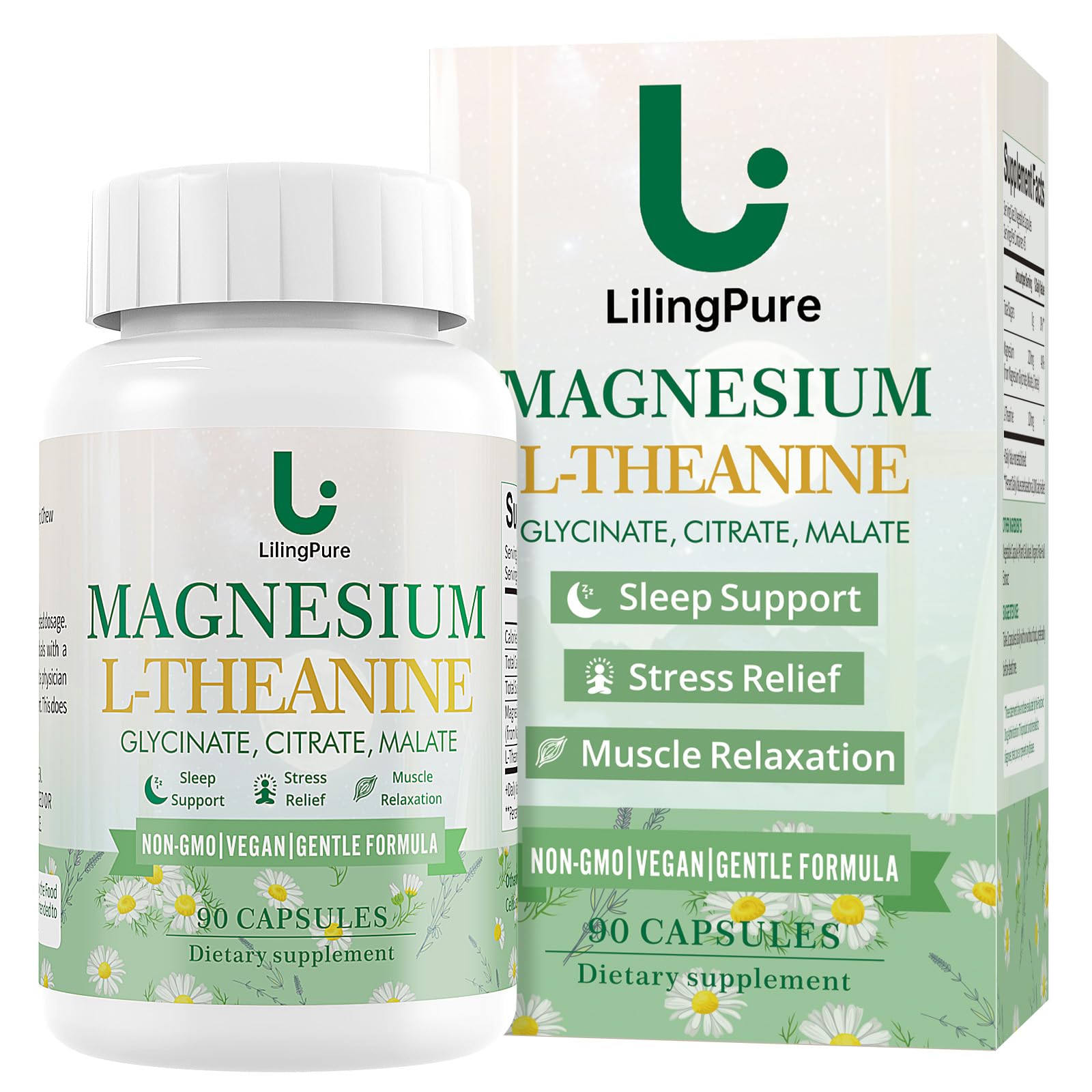 Bottle of LilingPure Triple Magnesium Complex with L-Theanine