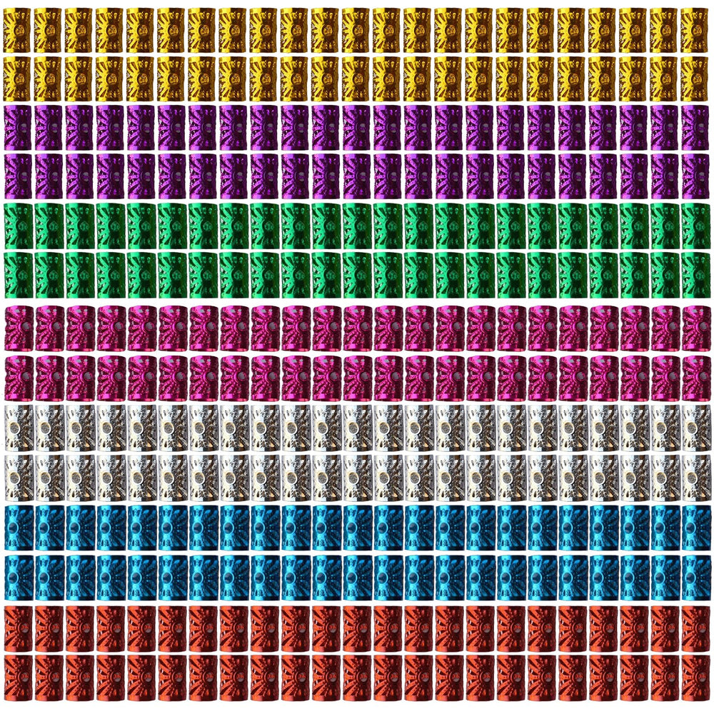 Liliyab hair jewelry 350pcs package with seven color options for braids.