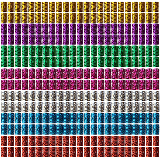 Liliyab hair jewelry 350pcs package with seven color options for braids.