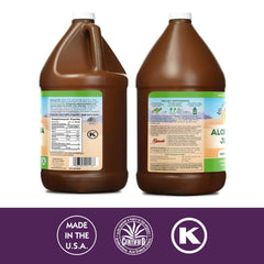 Close-up of Aloe Vera Inner Fillet juice ingredients