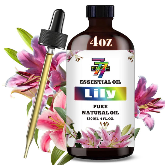 Lily Essential Oil 4 oz amber glass bottle