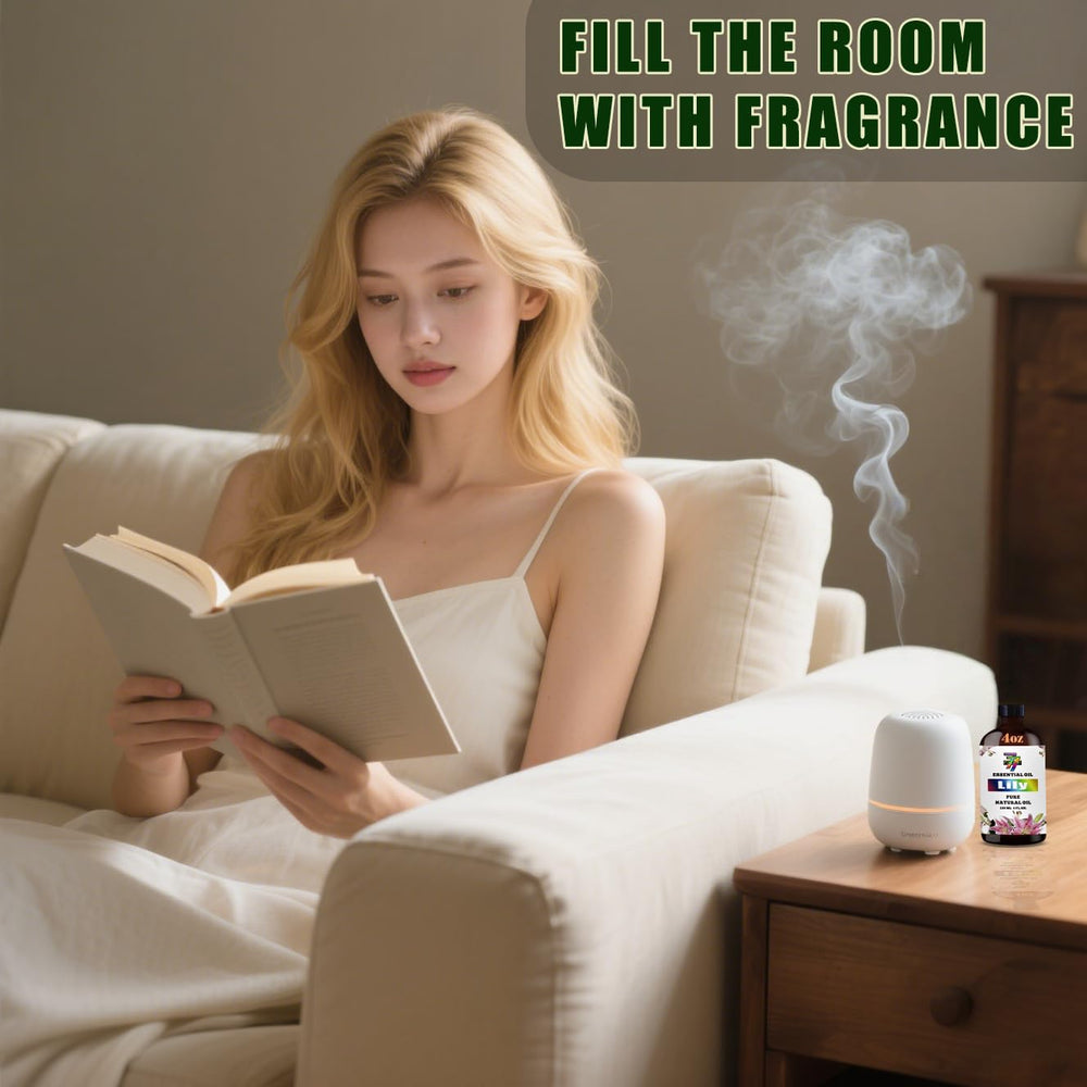 UV-protected Lily Essential Oil amber bottle with dropper