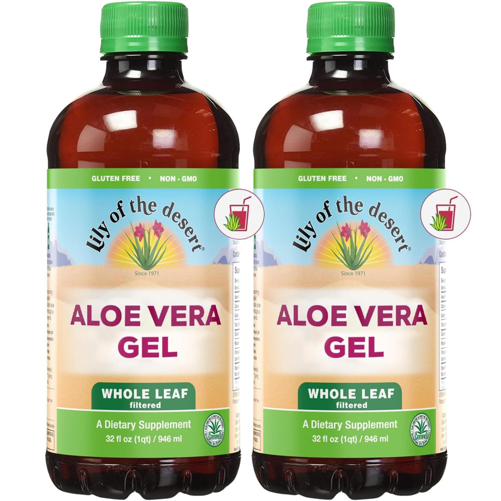 Hero image: Lily of the Desert Whole Leaf Aloe Vera Juice 2-pack 32 oz bottles