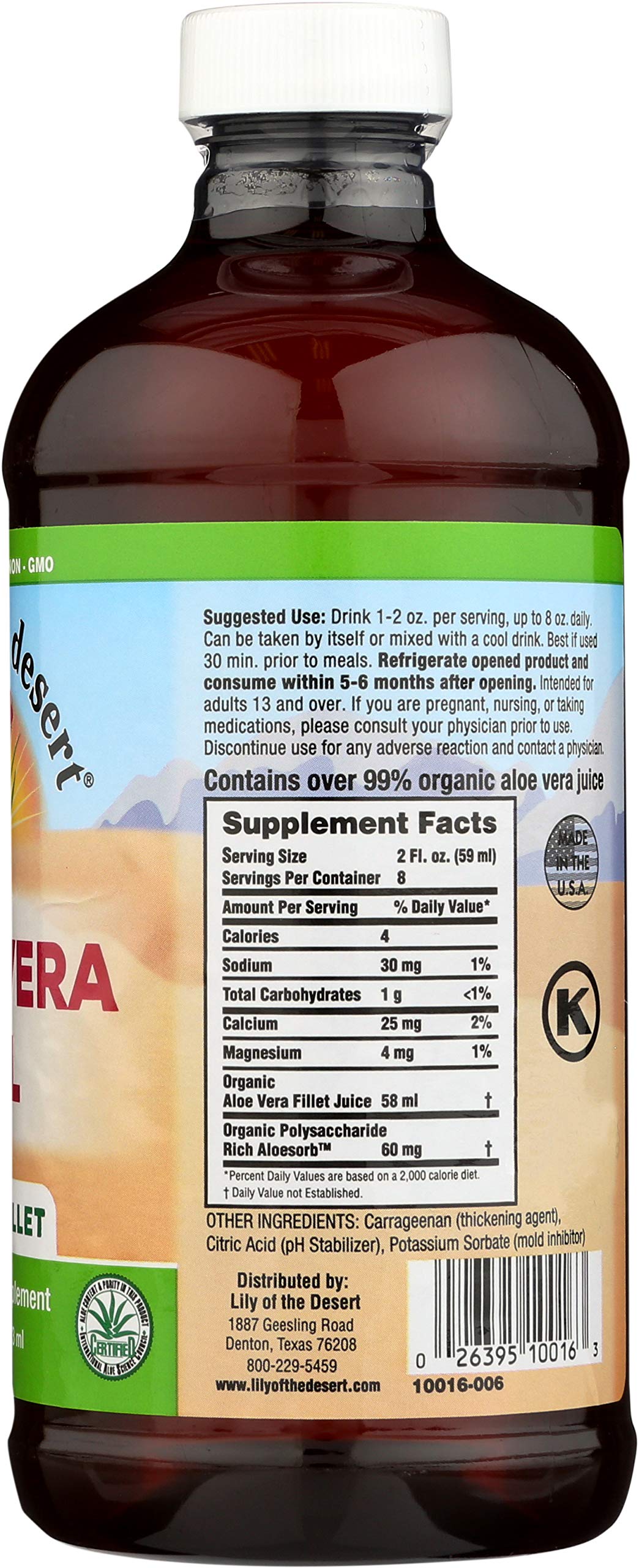 Lily of The Desert Aloe Vera Gel 16 oz bottle