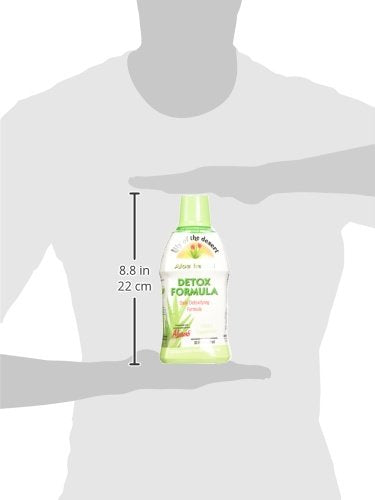 Label close-up of Lily of the Desert Aloe Vera Herbal Detox Formula 32 oz