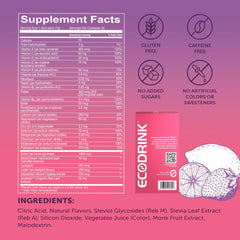 Close-up of Lily of the Desert EcoDrink Strawberry Lemonade hydration packets showing Aloe Vera and electrolytes