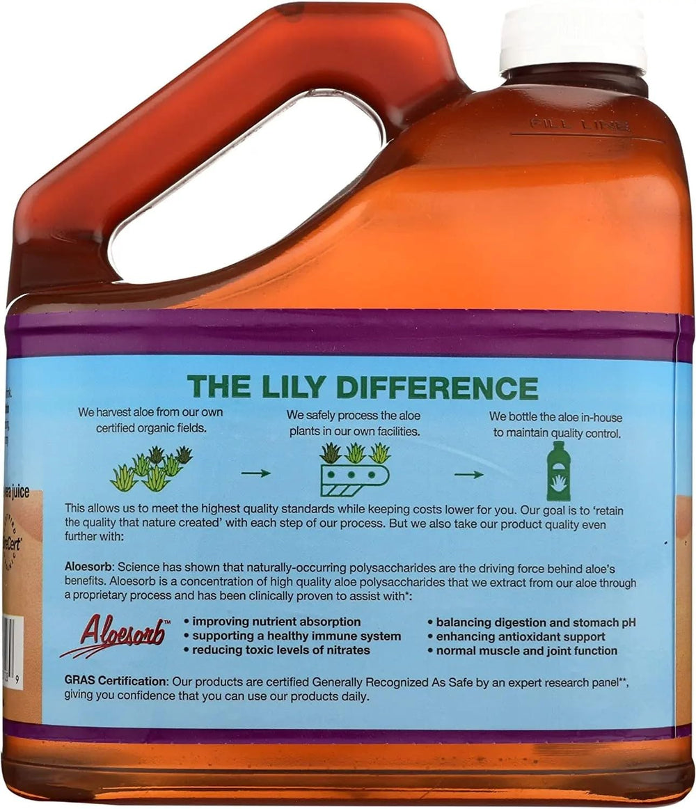 Label of Lily Of The Desert Preservative Free Aloe Vera 1 Gal
