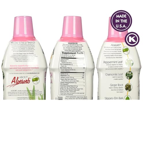 Lily Of The Desert Stomach Formula pour into glass for quick heartburn relief on the go.