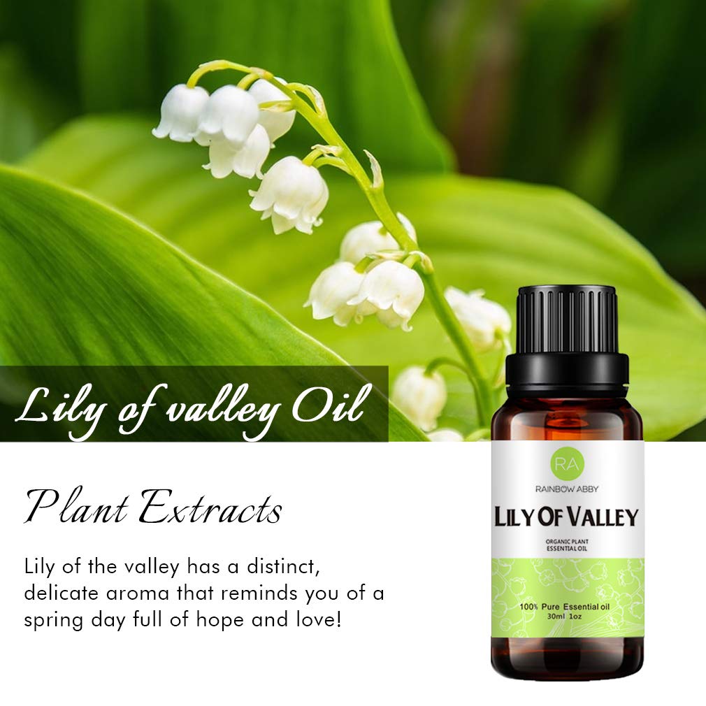 Lily of Valley essential oil label close-up