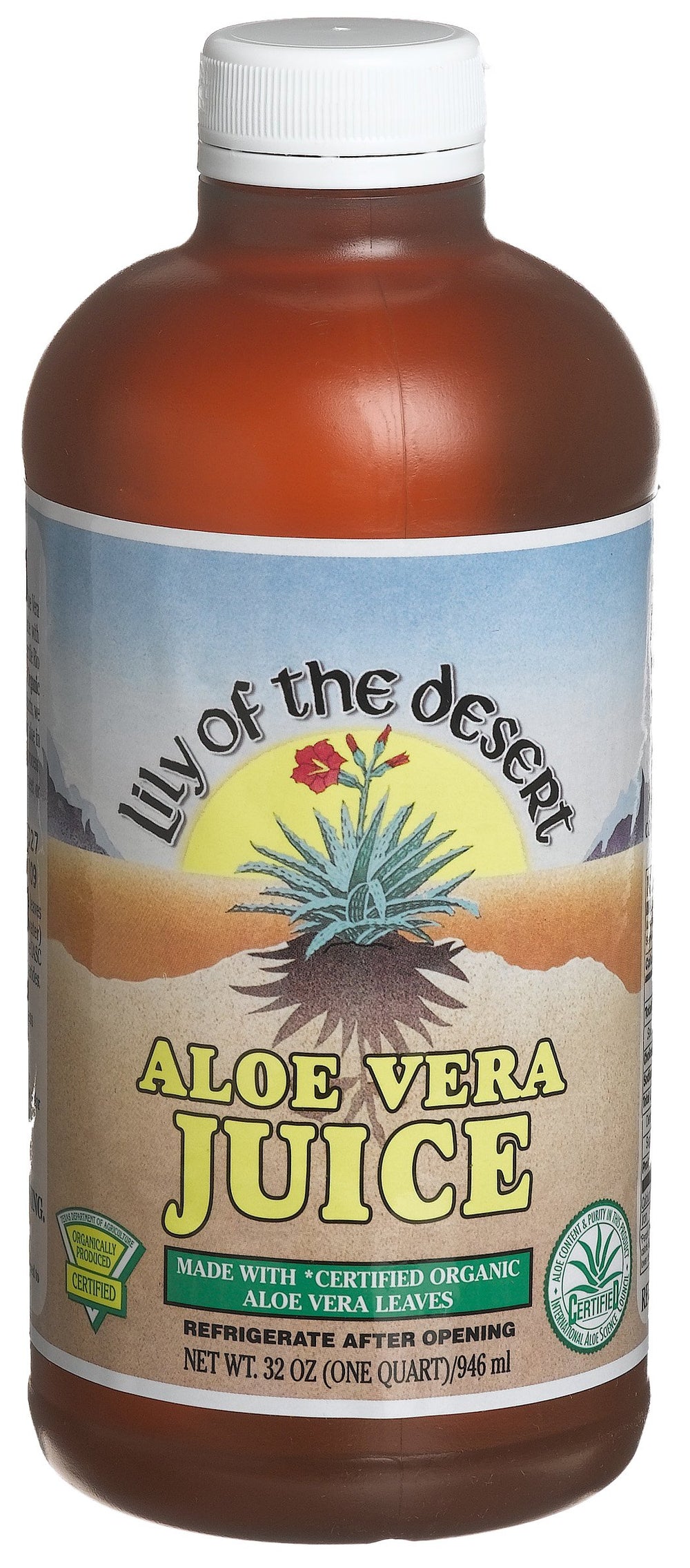 Lily Of The Desert Organic Aloe Vera Juice, 32 oz bottle - no preservatives