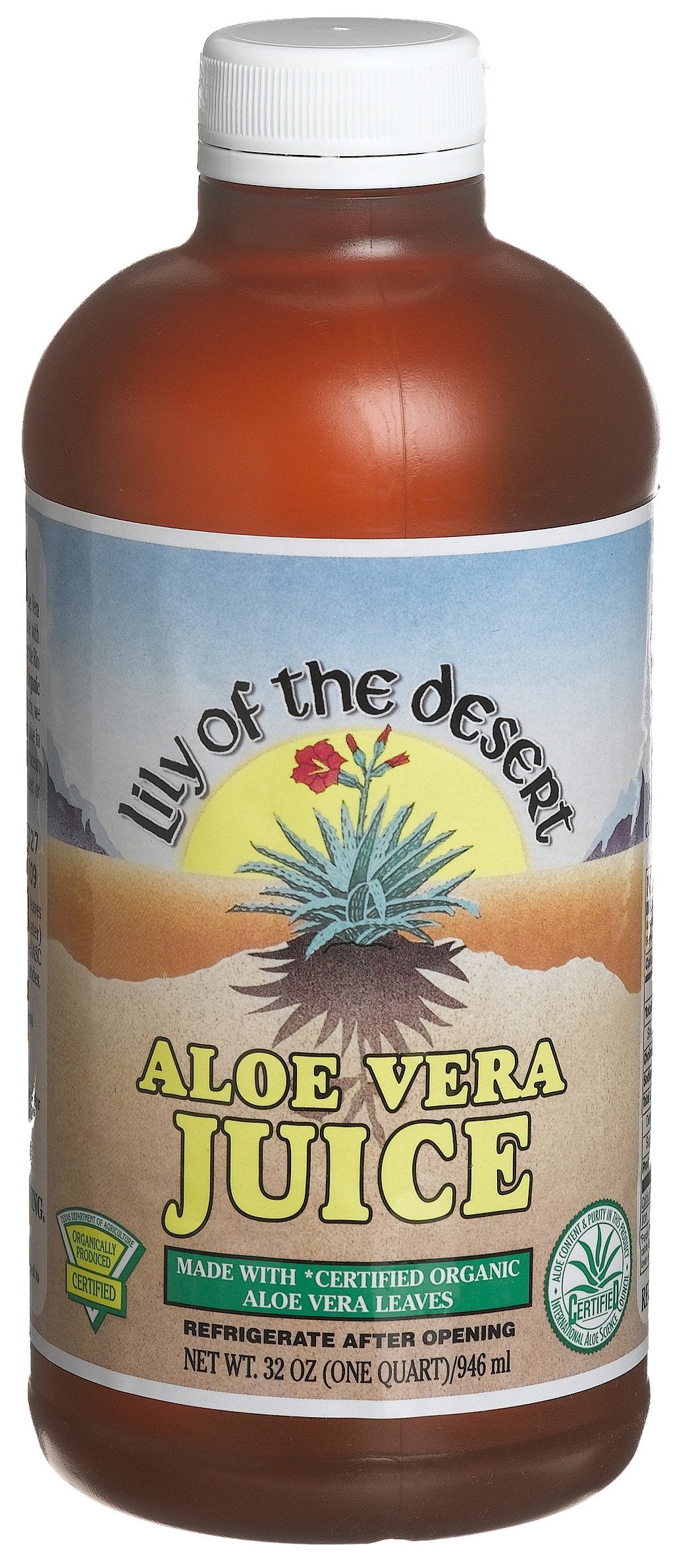 Lily Of The Desert Organic Aloe Vera Juice, 32 oz bottle - no preservatives
