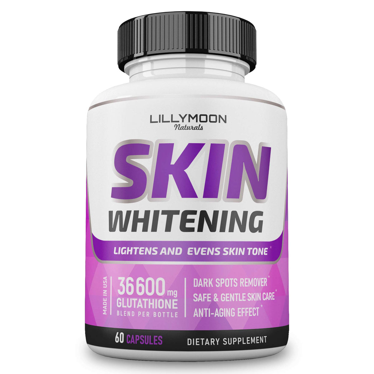 LILYMOON Glutathione Whitening Pills bottle front view