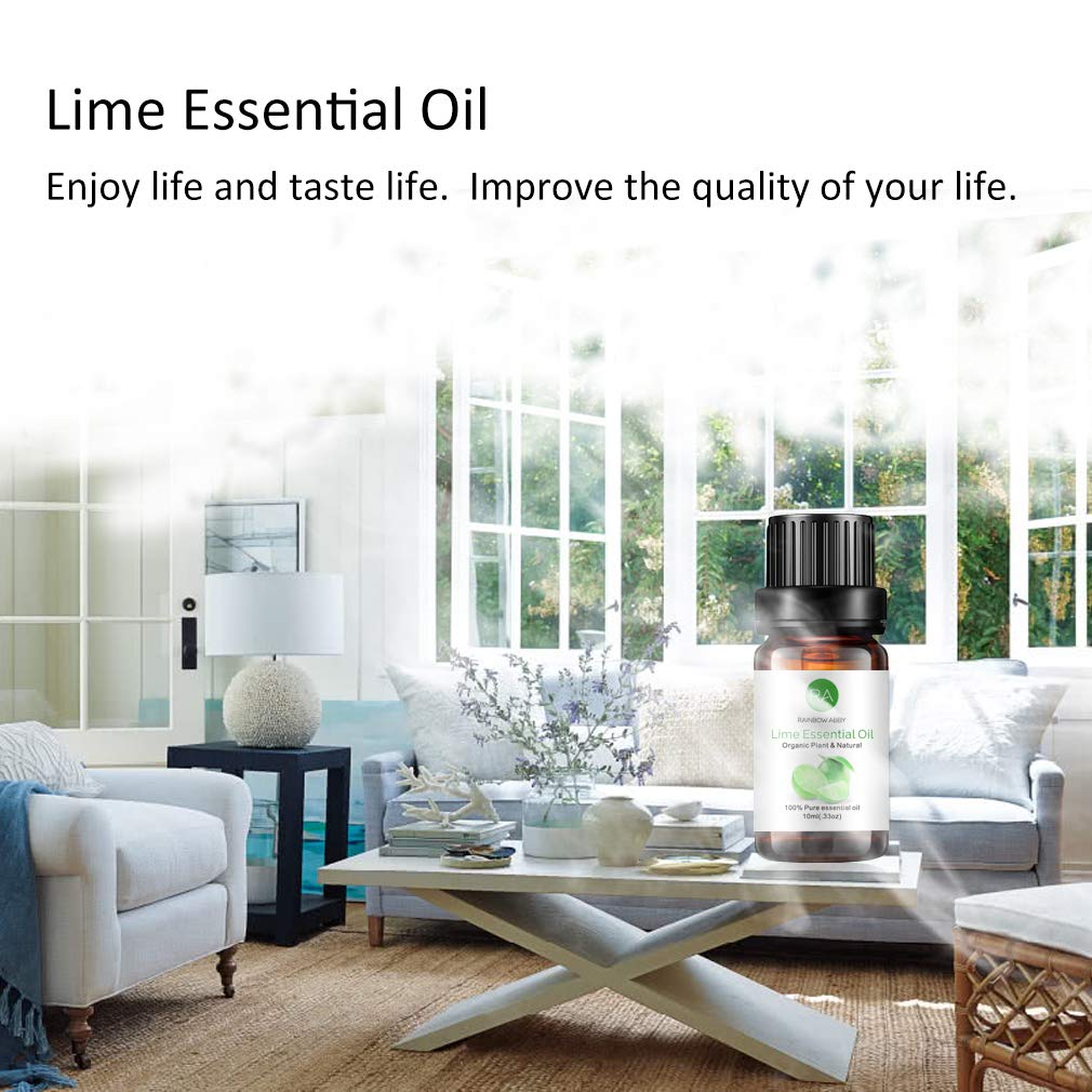 Lime essential oil being diffused into the air