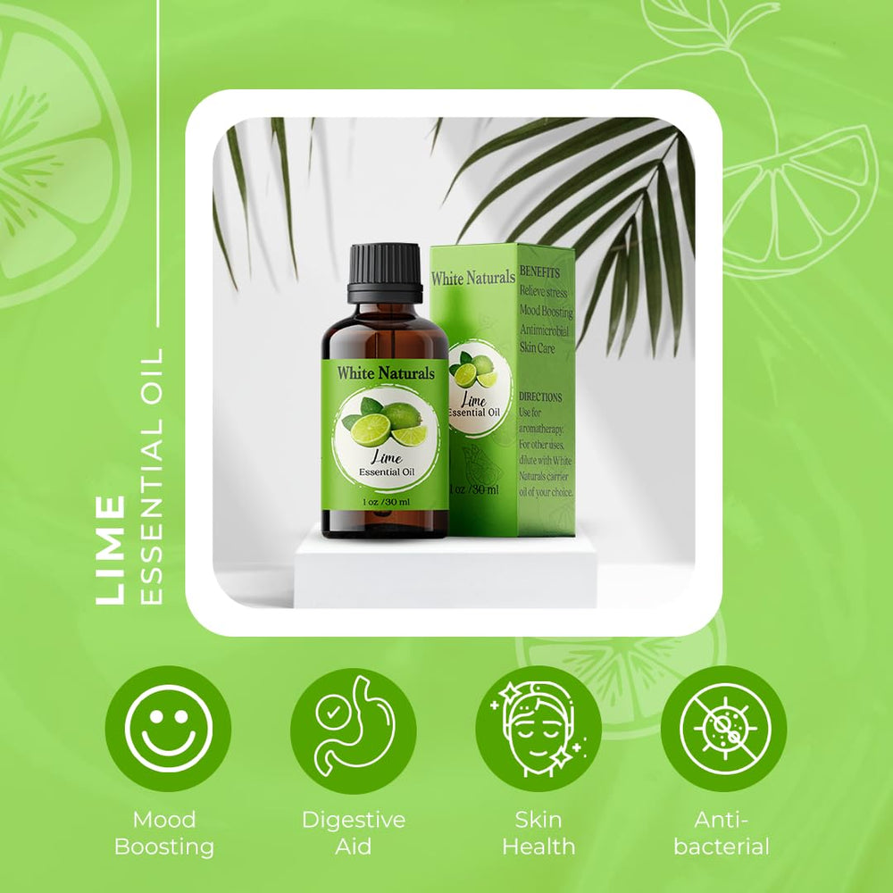 Lime essential oil diffusing for aromatherapy