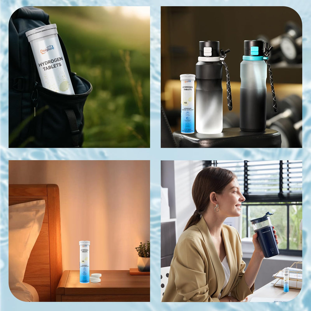 Lime-flavored hydrogen tablets splash image