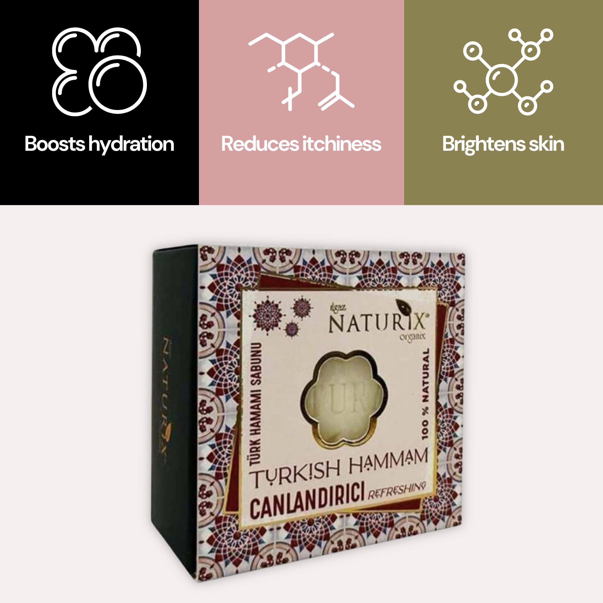 Close-up of LIMOPA Organic Bar Soap showing pure organic ingredients and creamy texture.
