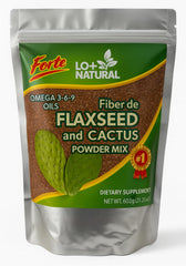 Linaza con Nopal Forte 8 oz bottle on display
