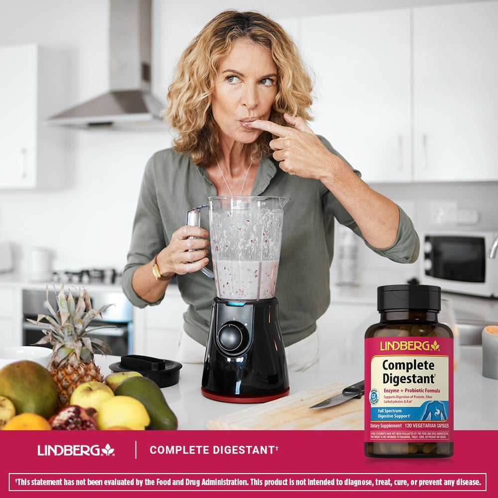 Back view showing Supplement Facts panel for Lindberg Digestant Pack 2
