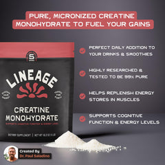 Creatine micronized powder dissolving quickly in water