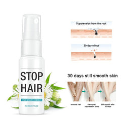 LINEDSON Hair Growth Inhibitor Spray on back area for easy reach.