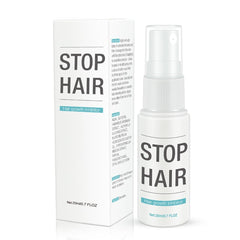 LINEDSON Hair Growth Inhibitor Spray applied to the face for gentle regrowth control.