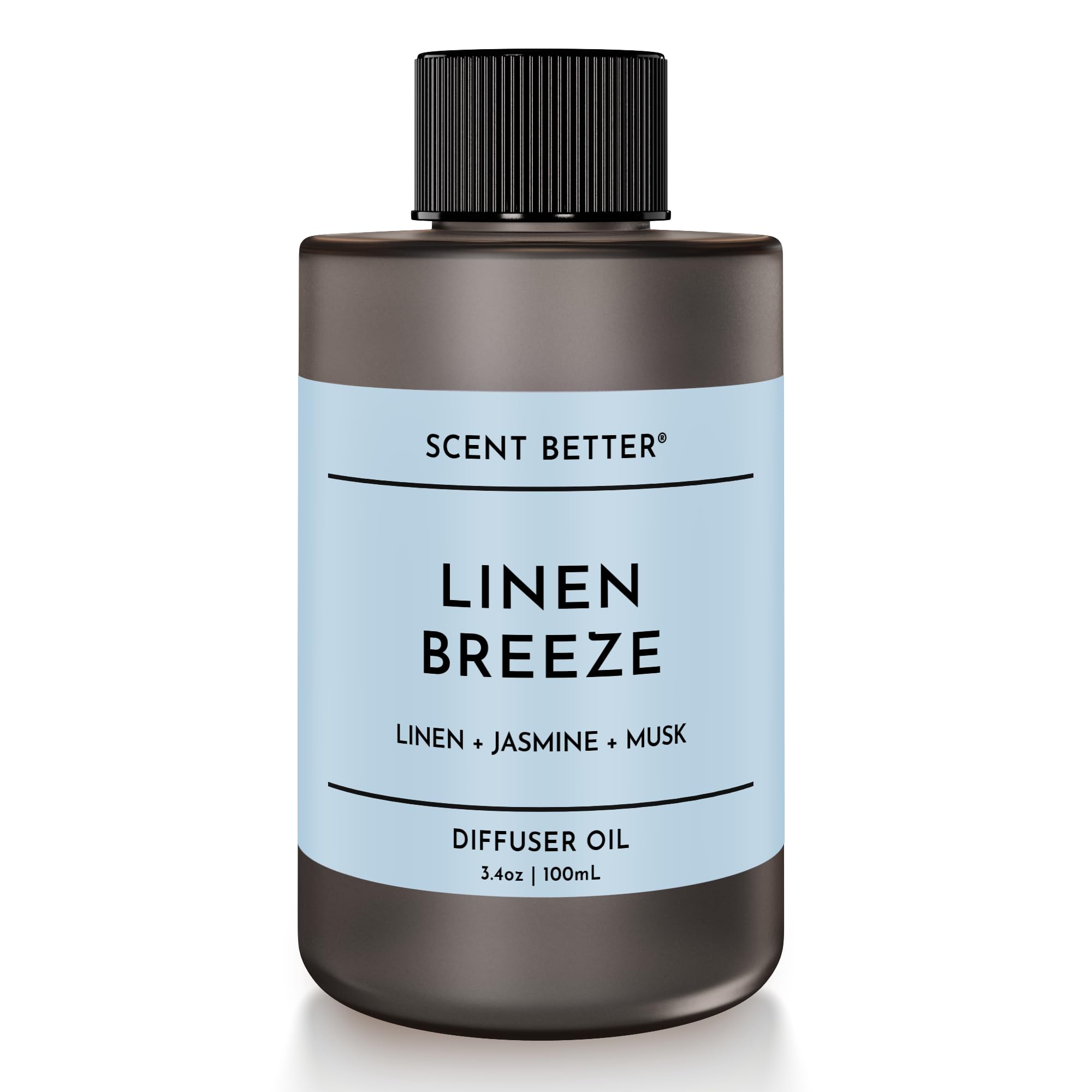 Bottles of Linen Breeze essential oil blend with linen and jasmine notes