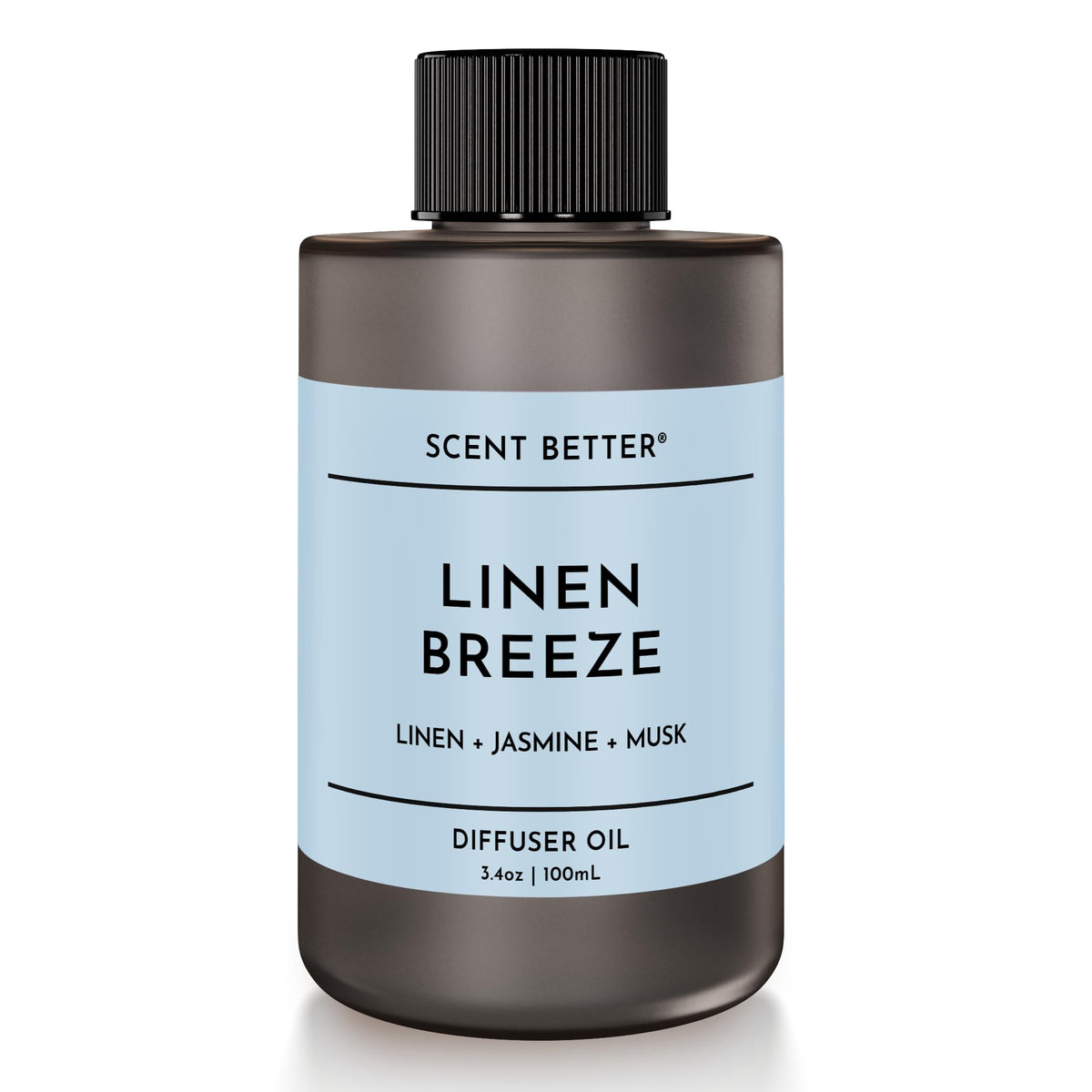 Bottles of Linen Breeze essential oil blend with linen and jasmine notes