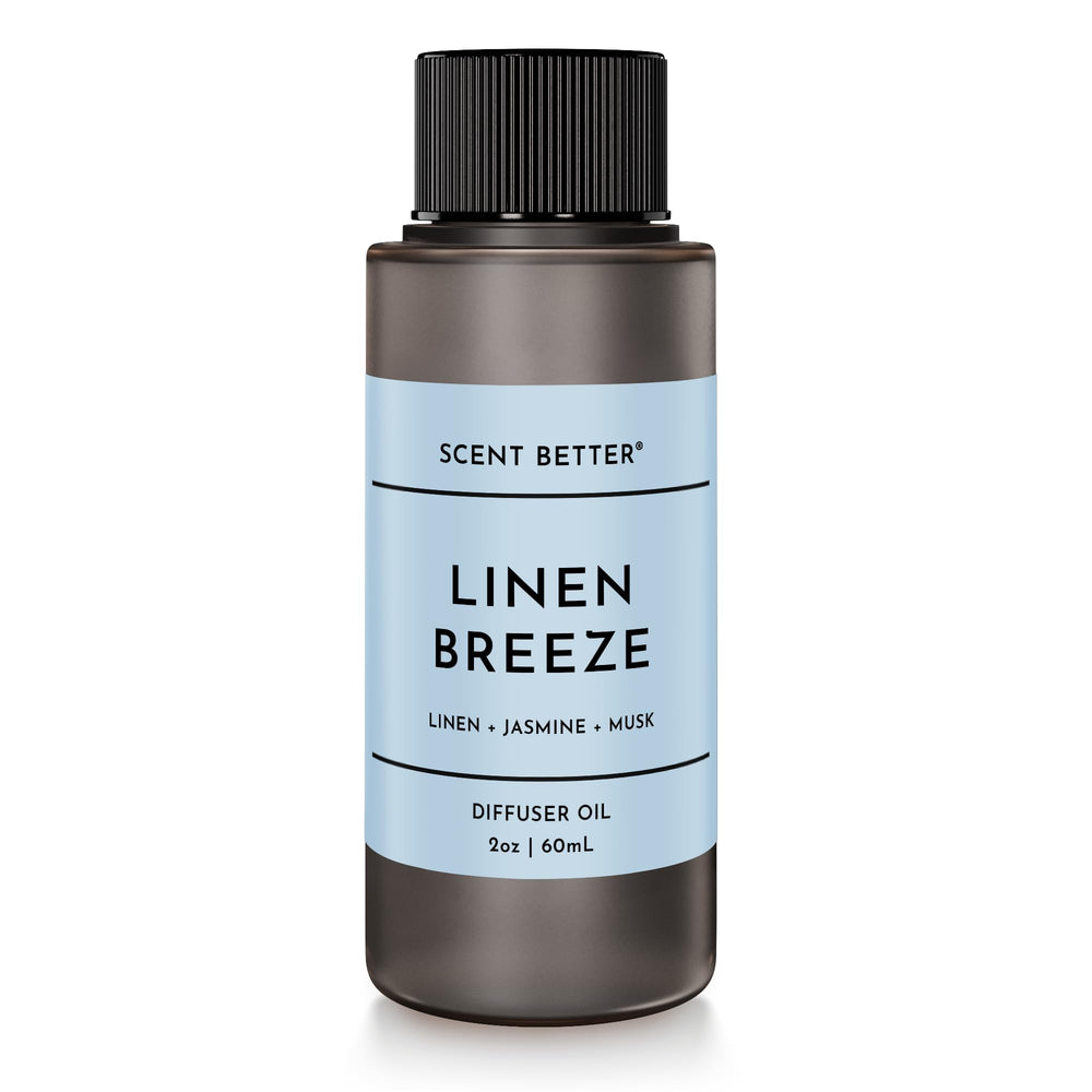 2 oz Linen Breeze aroma essential oil blend bottle for diffusers