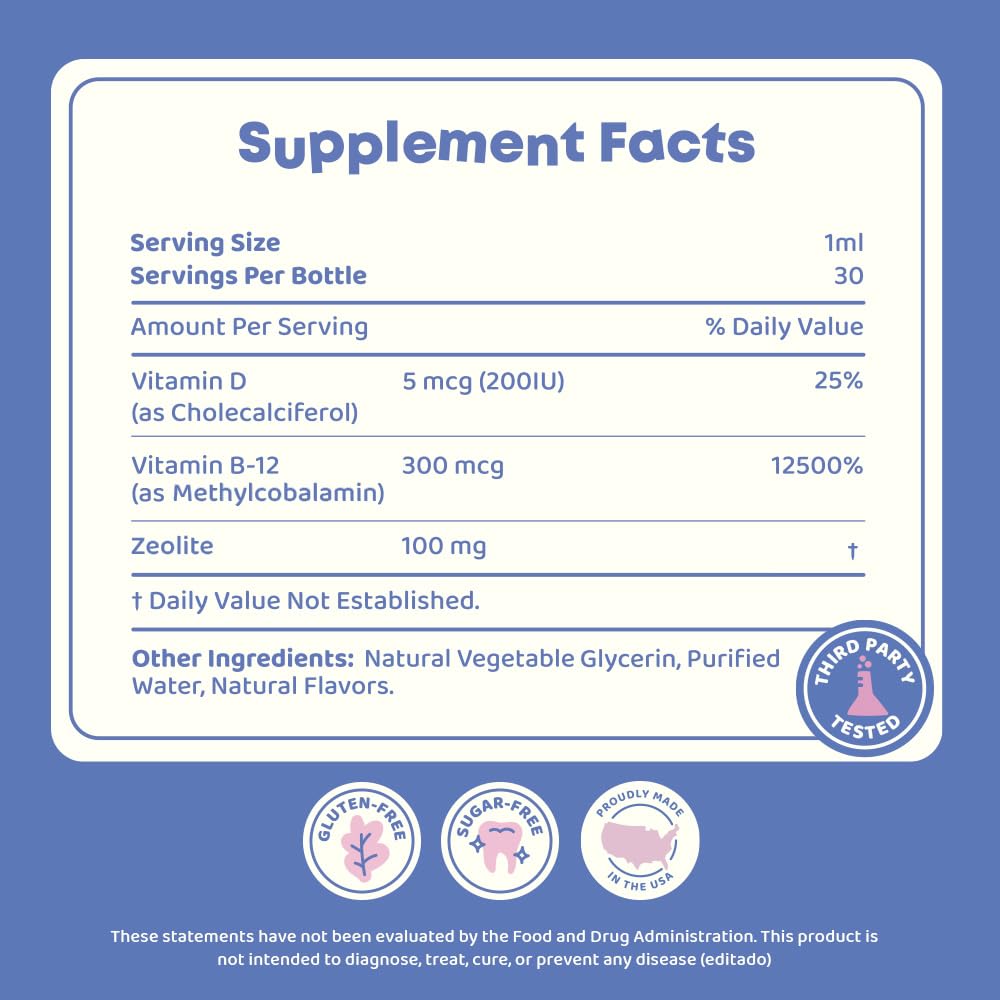 Label shows 30 servings per bottle and kid-friendly design