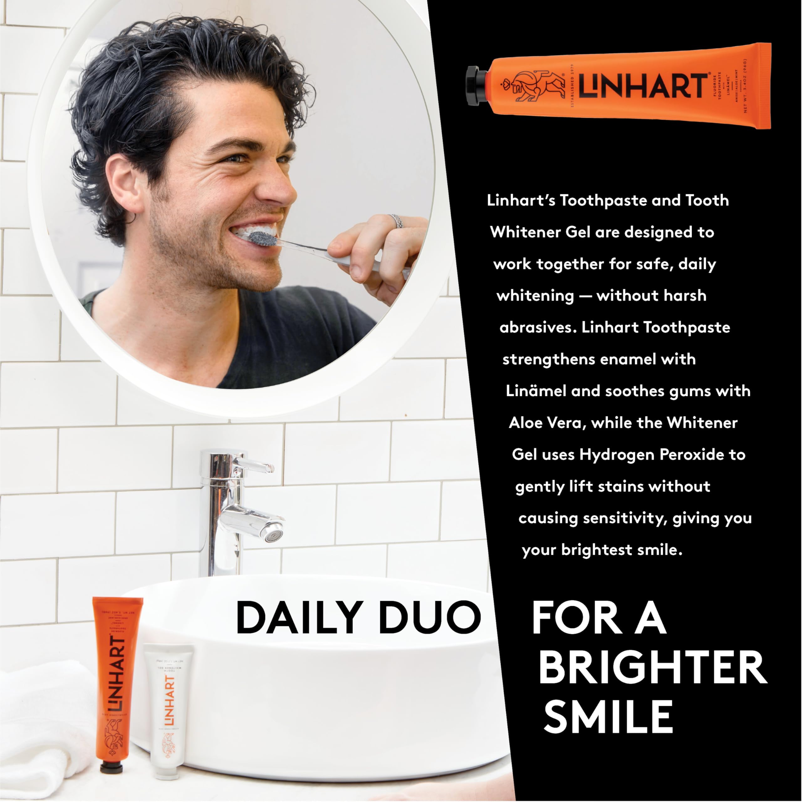 Mint-flavored toothpaste with Aloe Vera for gum soothing
