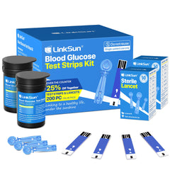 LinkSun 100 test-strips-pack for dependable at-home glucose monitoring.
