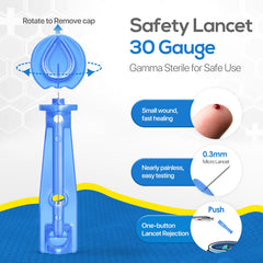 LinkSun ultra-thin-lancets for virtually painless testing.