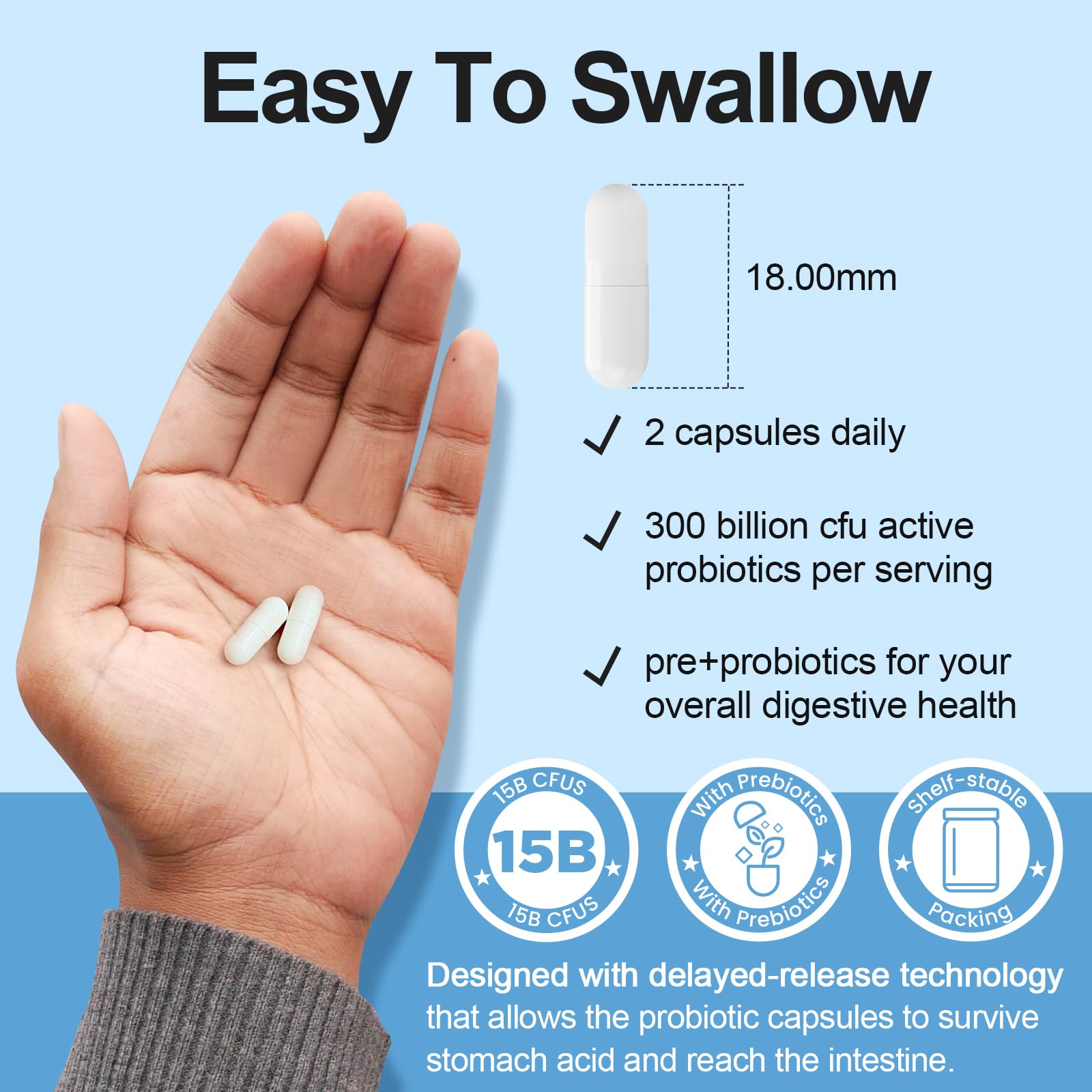 Linkvibe Probiotic shelf-stable bottle suitable for pantry storage