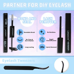 LinShow Lash Clusters in various styles for customizable looks