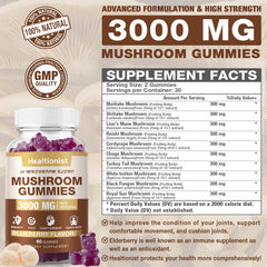 Lion's Mane mushroom for brain boost in gummies