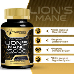 Lion's Mane capsules providing energy and metabolism support