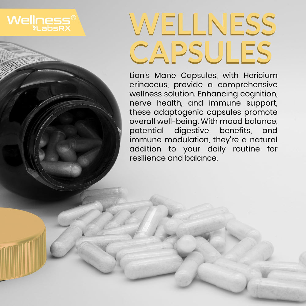 Lion's Mane capsules for nerve and immune health